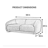 Kaniel Premium Boucle Fabric Sofa For Living Room. - TORQUE INNOVATIONS PRIVATE LIMITED