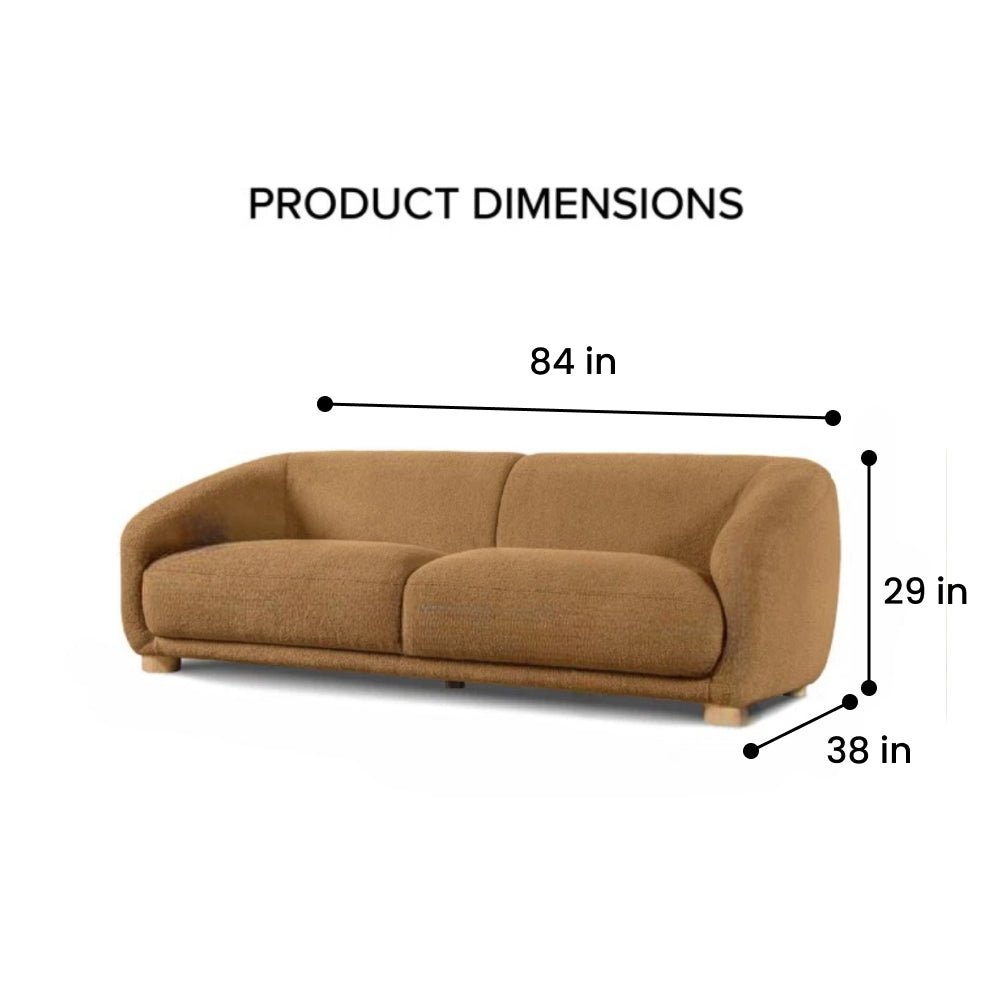 Kaniel Premium Boucle Fabric Sofa For Living Room. - TORQUE INNOVATIONS PRIVATE LIMITED