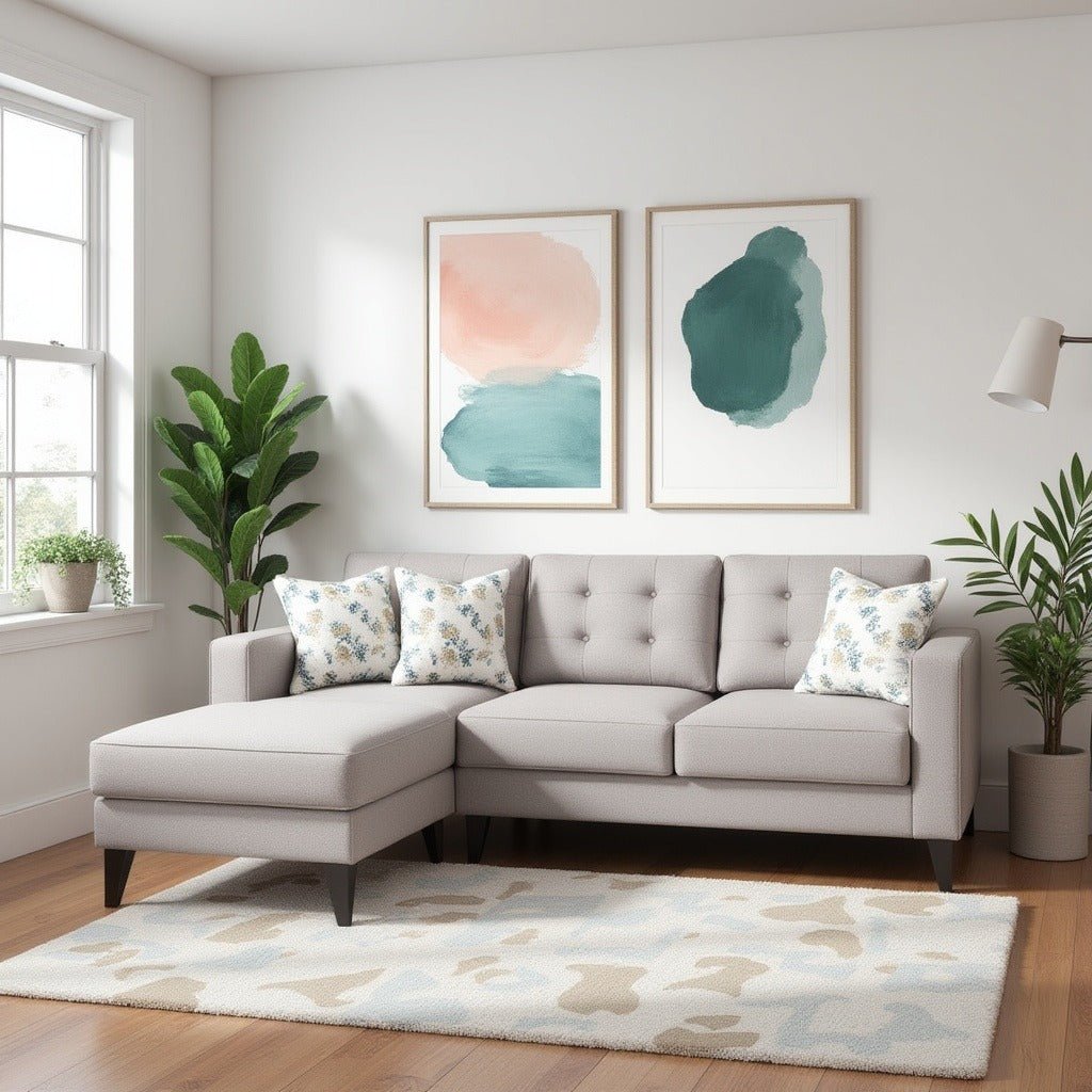 Kestrel 4 Seater L Shape Sofa For Living Room - Torque India