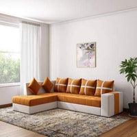 Jamestown L Shape Fabric Sofa Set For Living Room