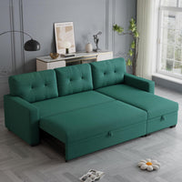 Lucia L - Shaped Sofa Cum Bed with Storage | 4 - Seater Folding Sofa for Living Room & Guest Room - Torque India