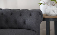 Marina Solid Wood 3 Seater Fabric Chesterfield Sofa for Living - Torque India