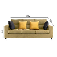 Molira 3 Seater Sofa for Living Room - Torque India