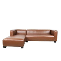 Nordic L Shape 5 Seater Leatherette Sofa For Living Room - Torque India