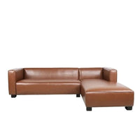 Nordic L Shape 5 Seater Leatherette Sofa For Living Room - Torque India