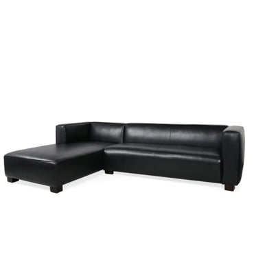 Nordic L Shape 5 Seater Leatherette Sofa For Living Room - Torque India