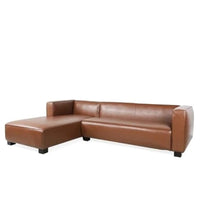 Nordic L Shape 5 Seater Leatherette Sofa For Living Room - Torque India