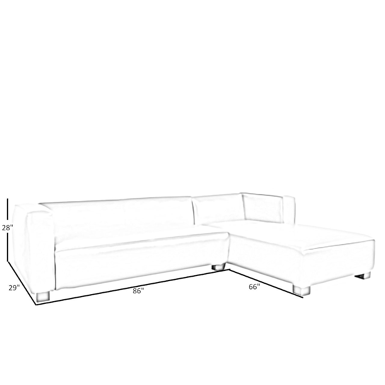 Nordic L Shape 5 Seater Leatherette Sofa For Living Room - Torque India