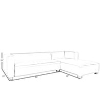 Nordic L Shape 5 Seater Leatherette Sofa For Living Room - Torque India