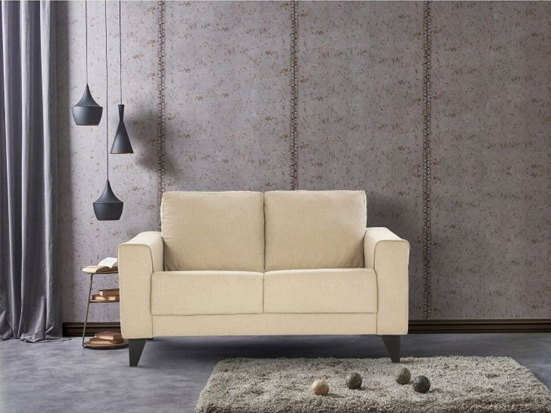 Pelican 2 Seater Fabric Sofa For Living Room - Beige - Torque India