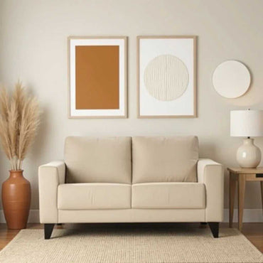 Pelican 2 Seater Fabric Sofa For Living Room - Beige - TORQUE INNOVATIONS PRIVATE LIMITED