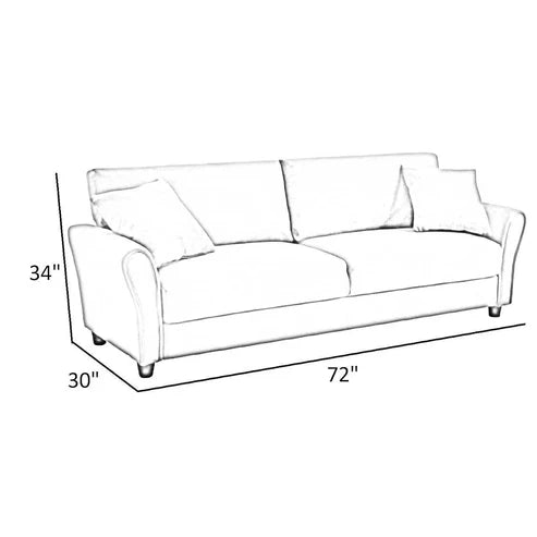 Penny 3 Seater Fabric Sofa – Modern Wooden Frame Living Room Couch