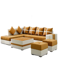 Jamestown L Shape Fabric Sofa Set For Living Room