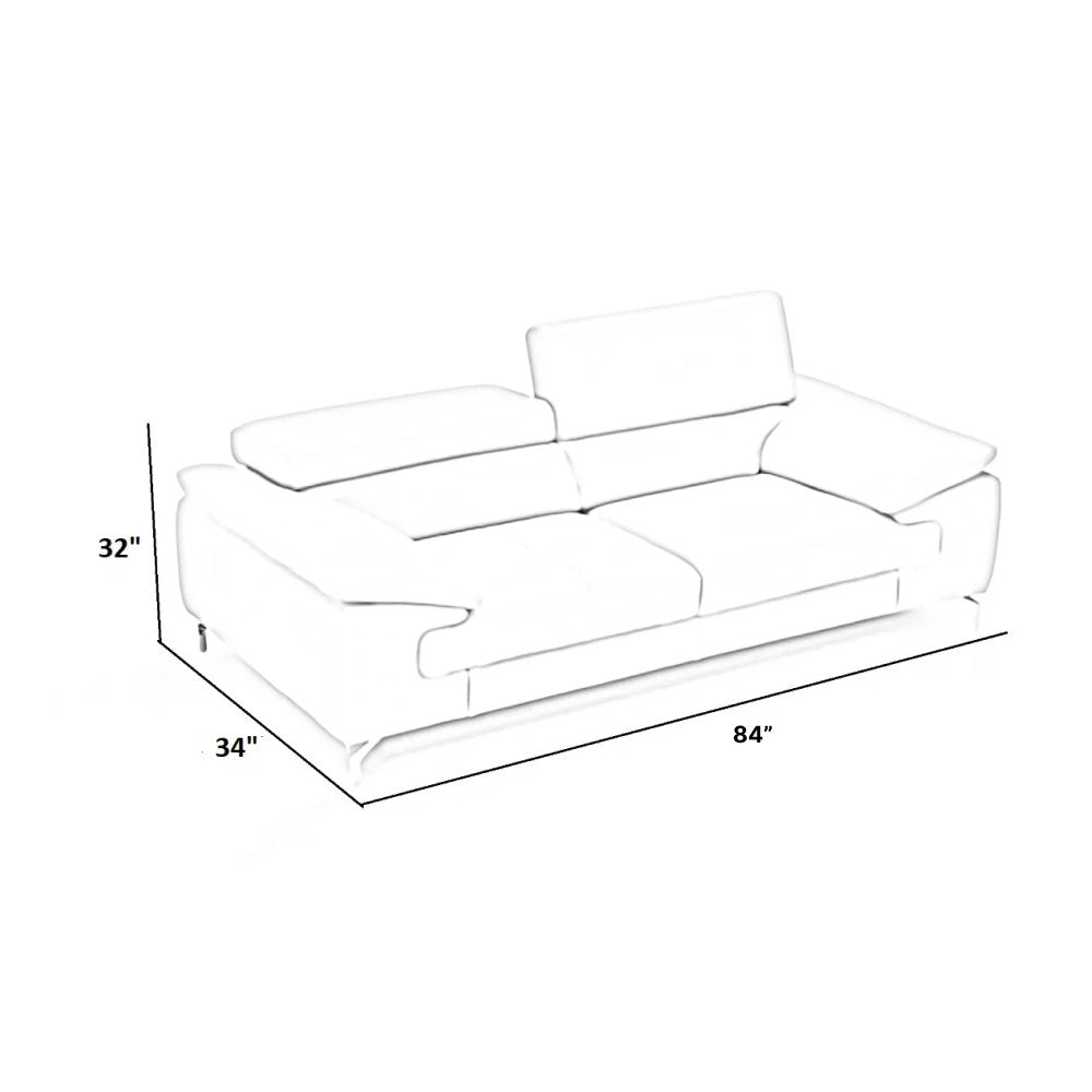 Renzo Leatherette Sofa For Living Room - Torque India