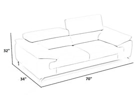 Renzo Leatherette Sofa For Living Room - Torque India