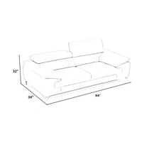 Renzo Leatherette Sofa For Living Room