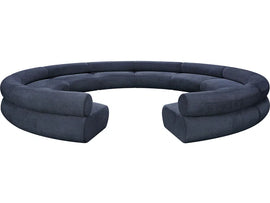 round sofa set 10 seater modern sectional sofa dark blue fabric luxury living room furniture
