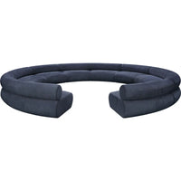round sofa set 10 seater modern sectional sofa dark blue fabric luxury living room furniture