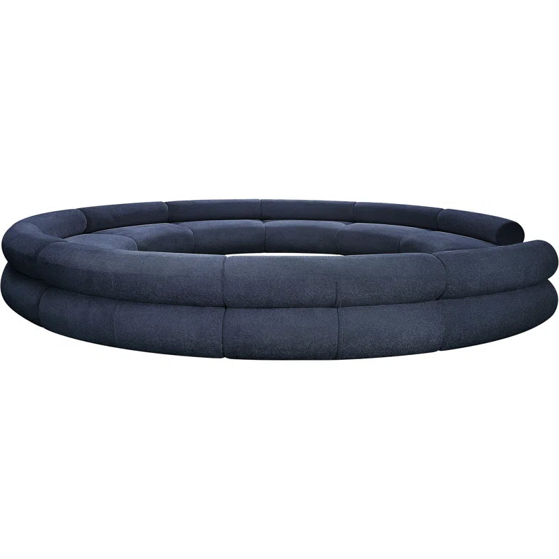 round sofa set 10 seater modern sectional sofa dark blue fabric luxury living room furniture