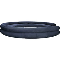 round sofa set 10 seater modern sectional sofa dark blue fabric luxury living room furniture