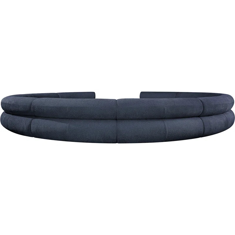 round sofa set 10 seater modern sectional sofa dark blue fabric luxury living room furniture