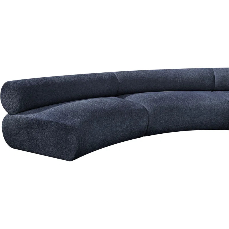 round sofa set 10 seater modern sectional sofa dark blue fabric luxury living room furniture