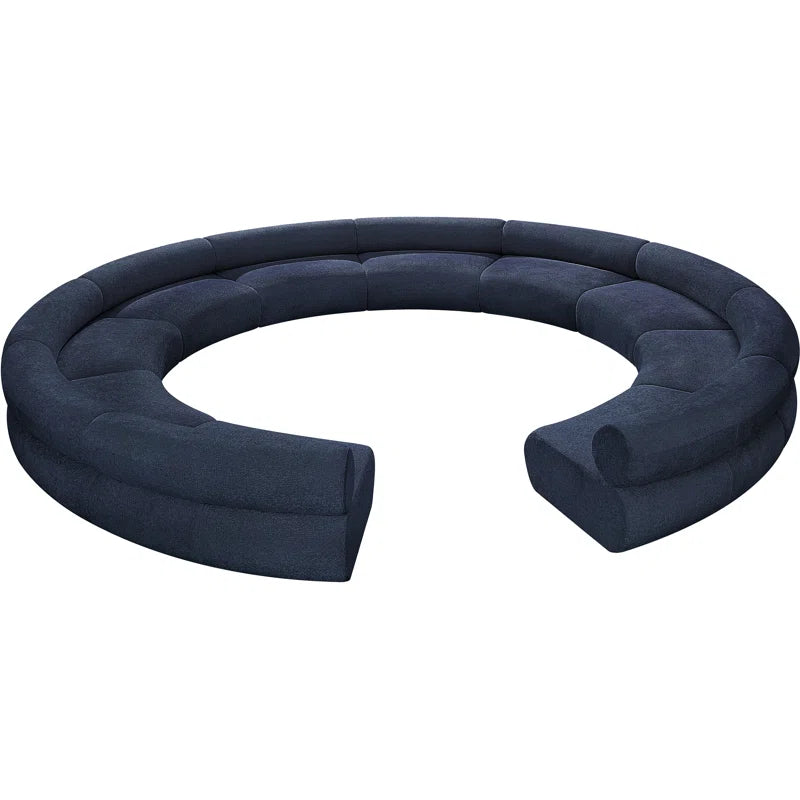 round sofa set 10 seater modern sectional sofa dark blue fabric luxury living room furniture