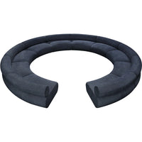 round sofa set 10 seater modern sectional sofa dark blue fabric luxury living room furniture