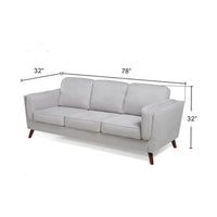 Saffron 3 Seater Fabric Sofa - Torque India