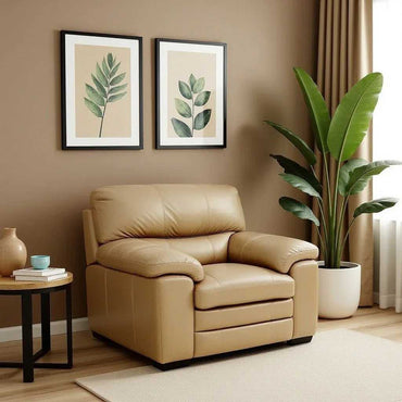 Slouch 1 Seater Leatherette Sofa For Living Room - Torque India