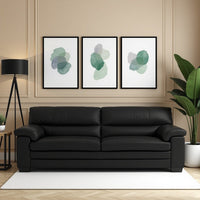 Slouch 3 Seater Leatherette Sofa For Living Room - Torque India