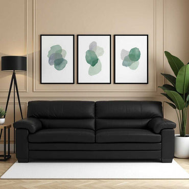 Slouch 3 Seater Leatherette Sofa For Living Room - Torque India