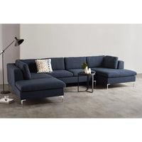 Smith L Shape 7 Seater Fabric Sofa Set | 7 Seater Sofa - Torque India