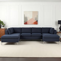 Smith L Shape 7 Seater Fabric Sofa Set | 7 Seater Sofa - TORQUE INNOVATIONS PRIVATE LIMITED