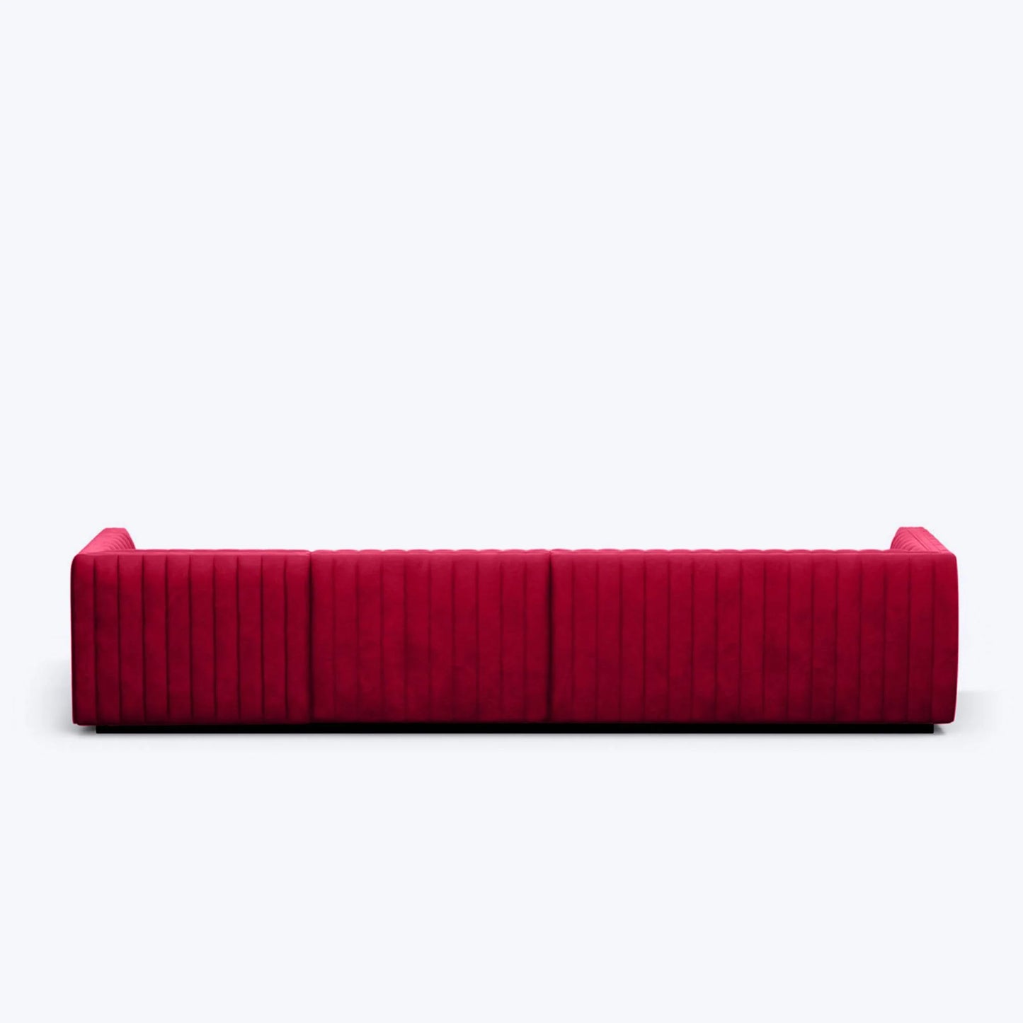 Verlino Velvet L Shape 5 Seater Sofa – Modern Red Designer Sectional Sofa for Living Room