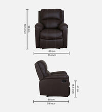 Elixo Premium 1 Seater Manual Recliner – Leatherette Single Seater Recliner Sofa for Living Room