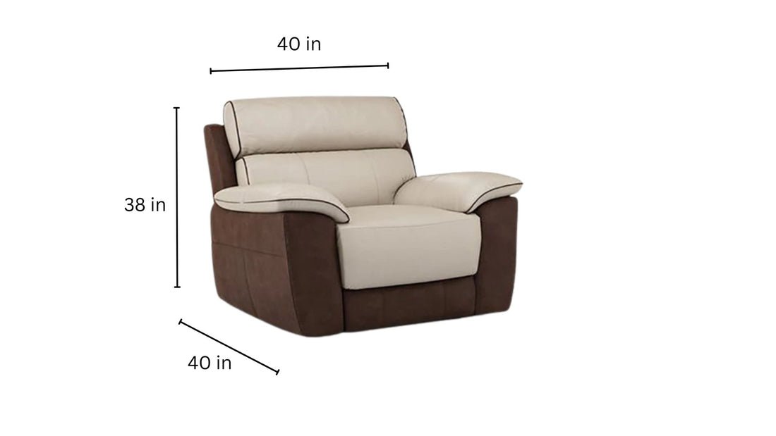 Styfan Leather Manual Recliner - Torque India