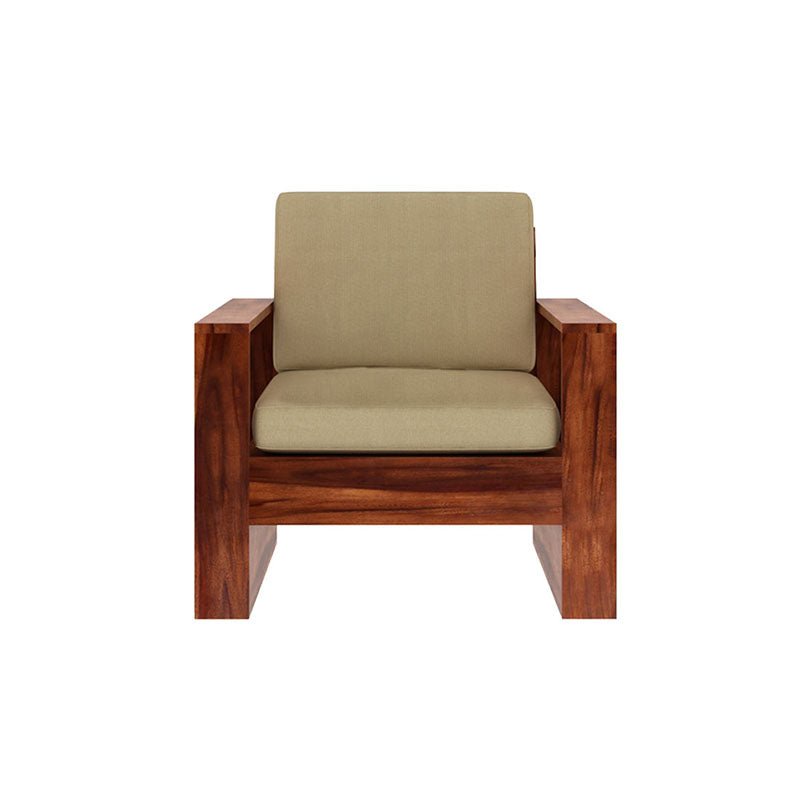 Torque India Grafton 1 Seater Wooden Sofa For Living Room | 1 Seater Wooden Sofa - Torque India