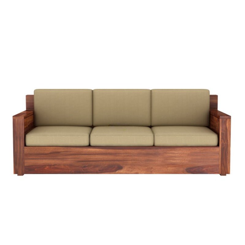 Torque India Marylin 3 Seater Wooden Sofa For Living Room | 3 Seater Wooden Sofa - Torque India