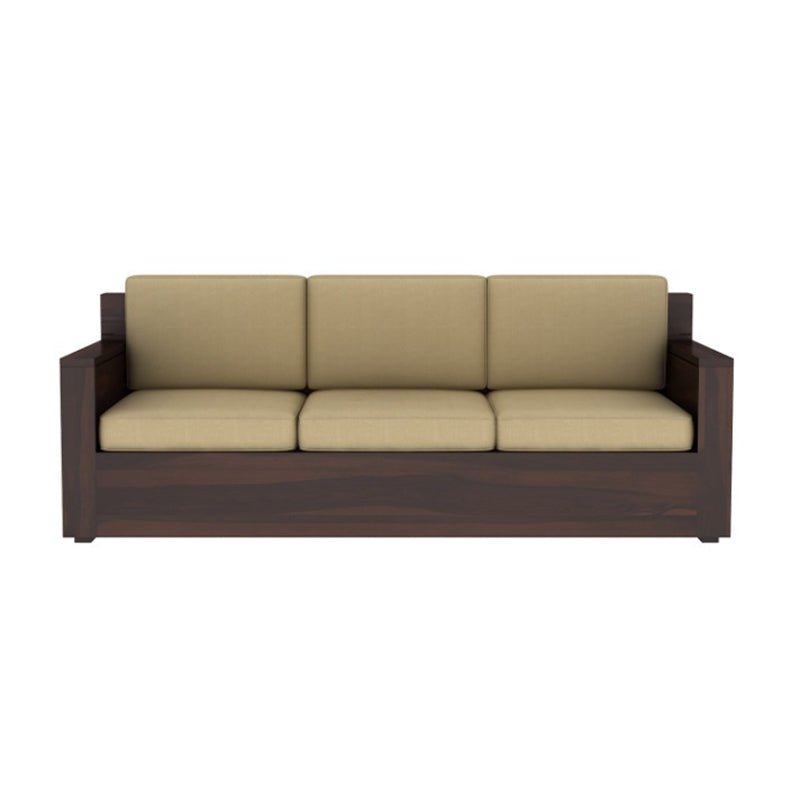 Torque India Marylin 3 Seater Wooden Sofa For Living Room | 3 Seater Wooden Sofa - Torque India