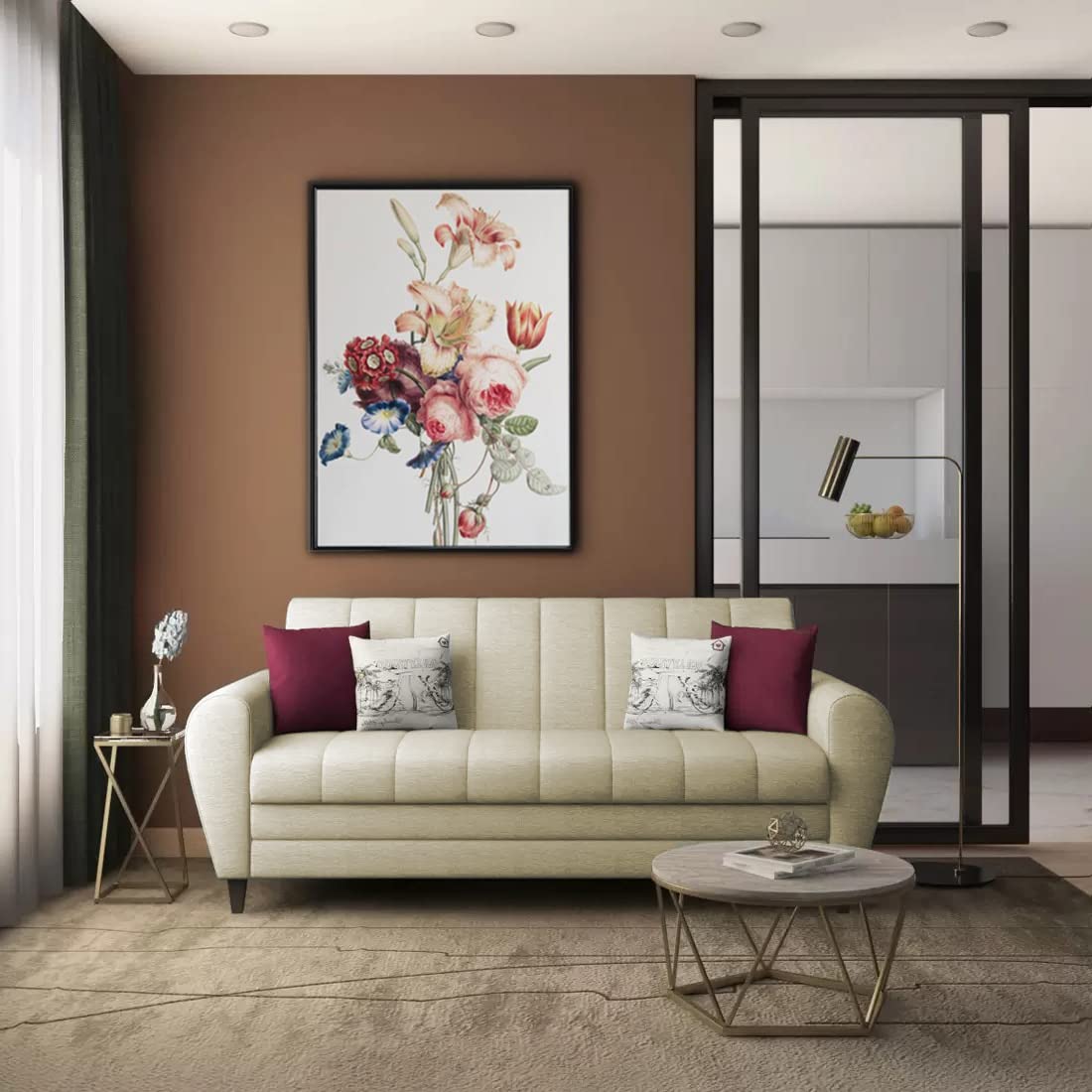 Bali Fabric 3 Seater Sofa 