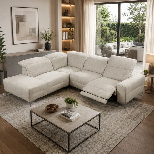 Carlos 5 Seater Manual Recliner L Shape Sofa for Living Room | Premium L shape Recliner Sofa Set
