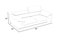 Renzo Leatherette Sofa For Living Room