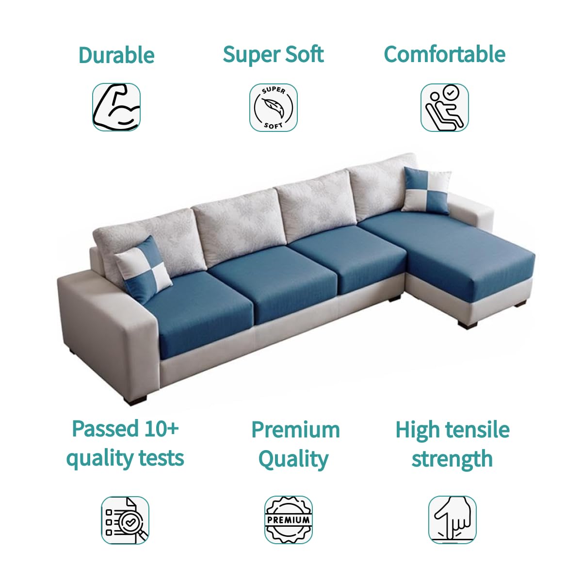 Wayland Modern Living Room Fabric Sofa - Torque India