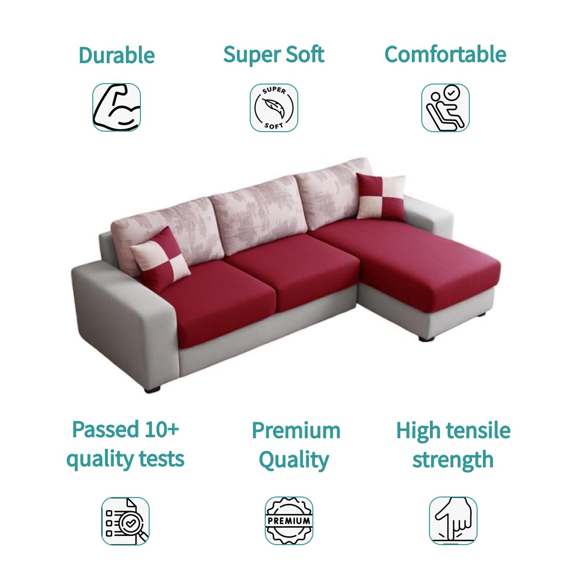 Wayland Modern Living Room Fabric Sofa - Torque India