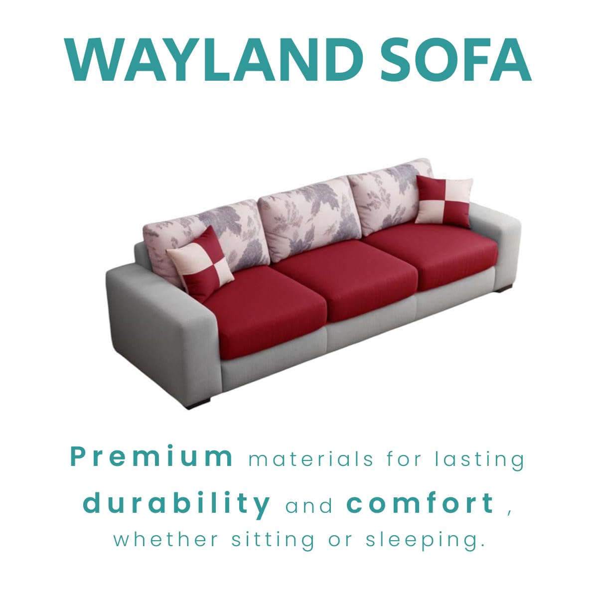 Wayland Modern Living Room Fabric Sofa - Torque India