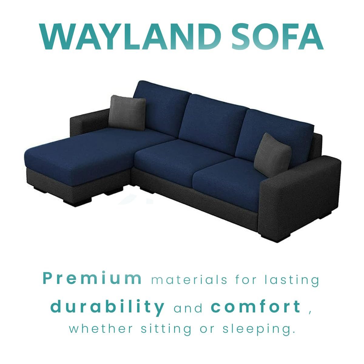 Wayland Modern Living Room Fabric Sofa - Torque India