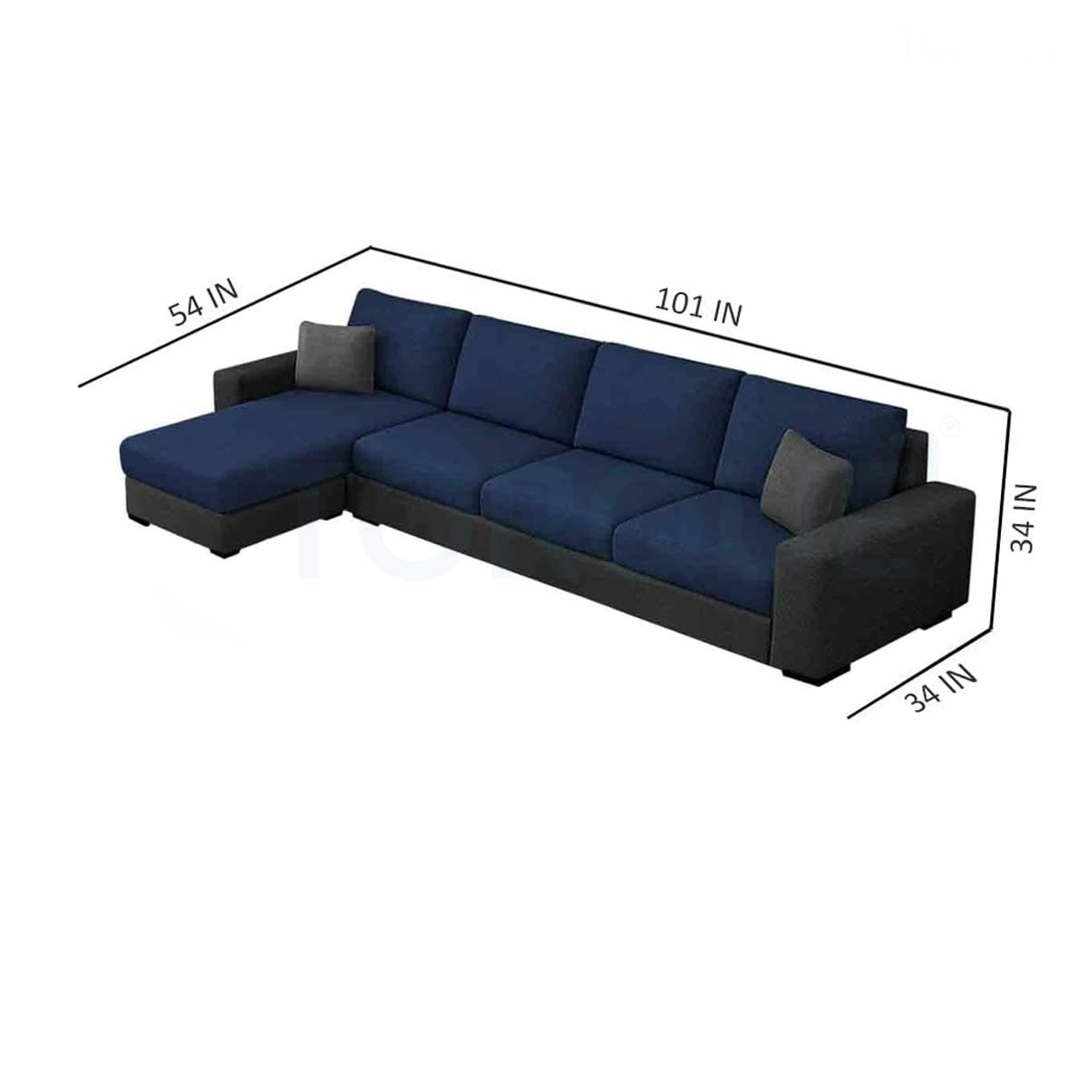 Wayland Modern Living Room Fabric Sofa - Torque India