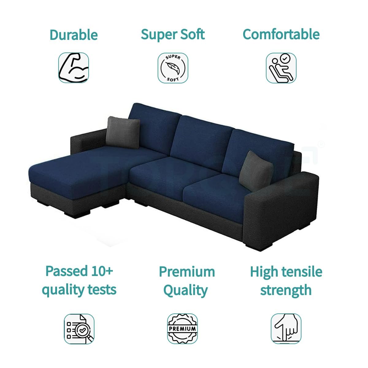 Wayland Modern Living Room Fabric Sofa - Torque India