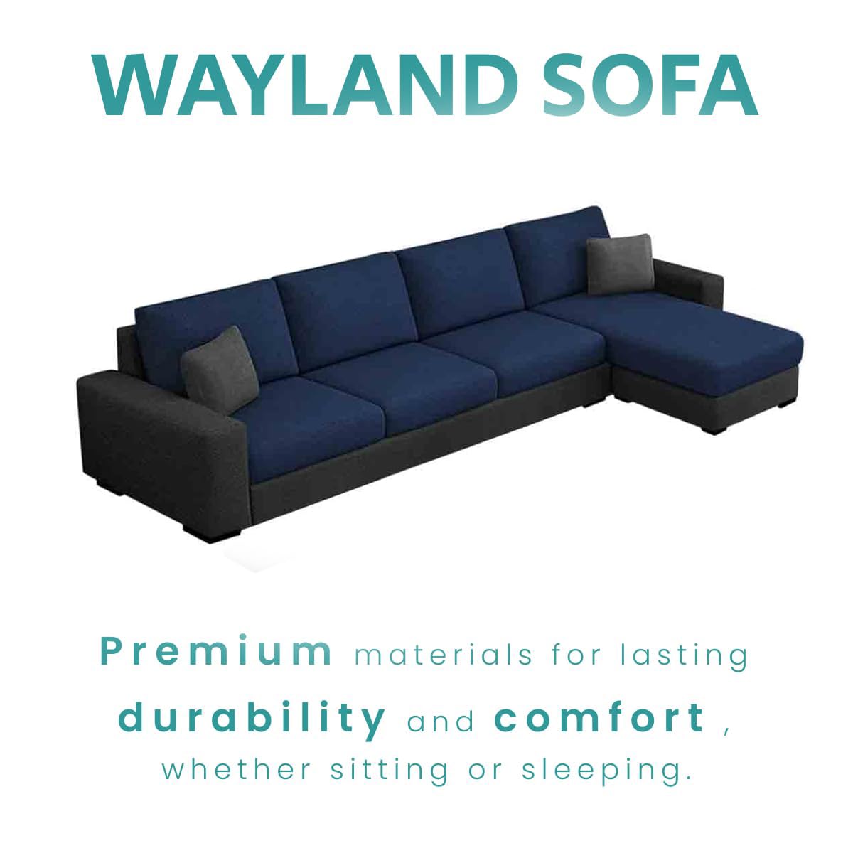 Wayland Modern Living Room Fabric Sofa - Torque India